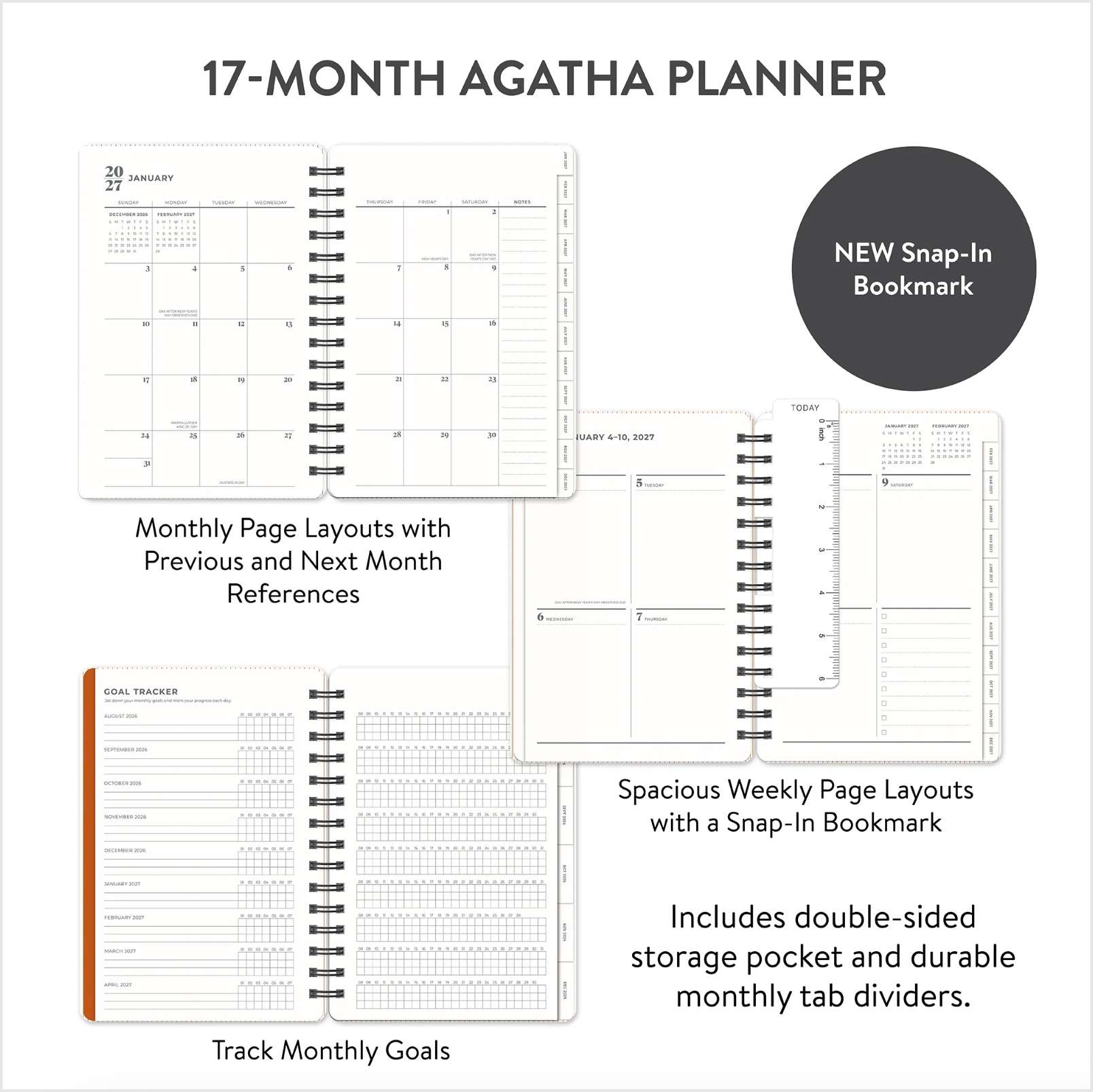2027 Tawny Brown Agatha 17-Month Planner , , large image number 2
