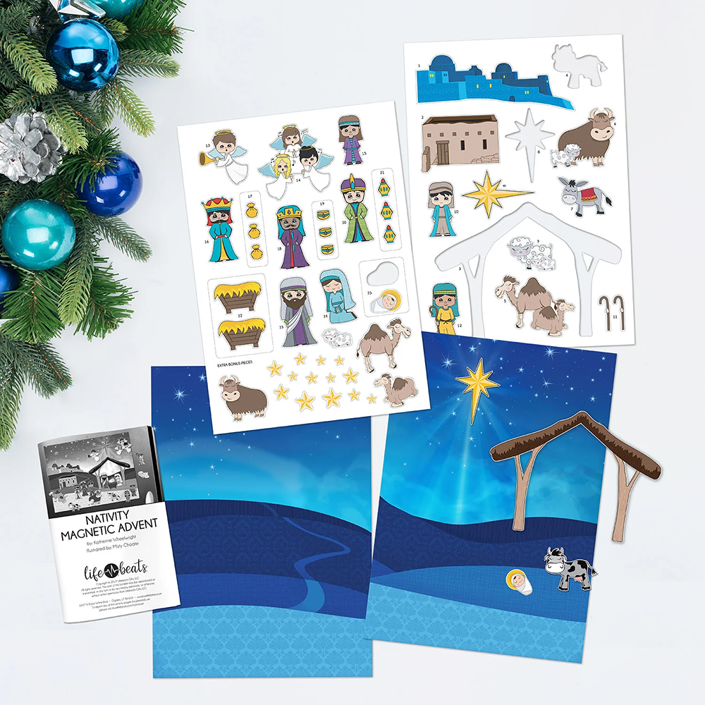 Magnetic Nativity Advent Board, , large