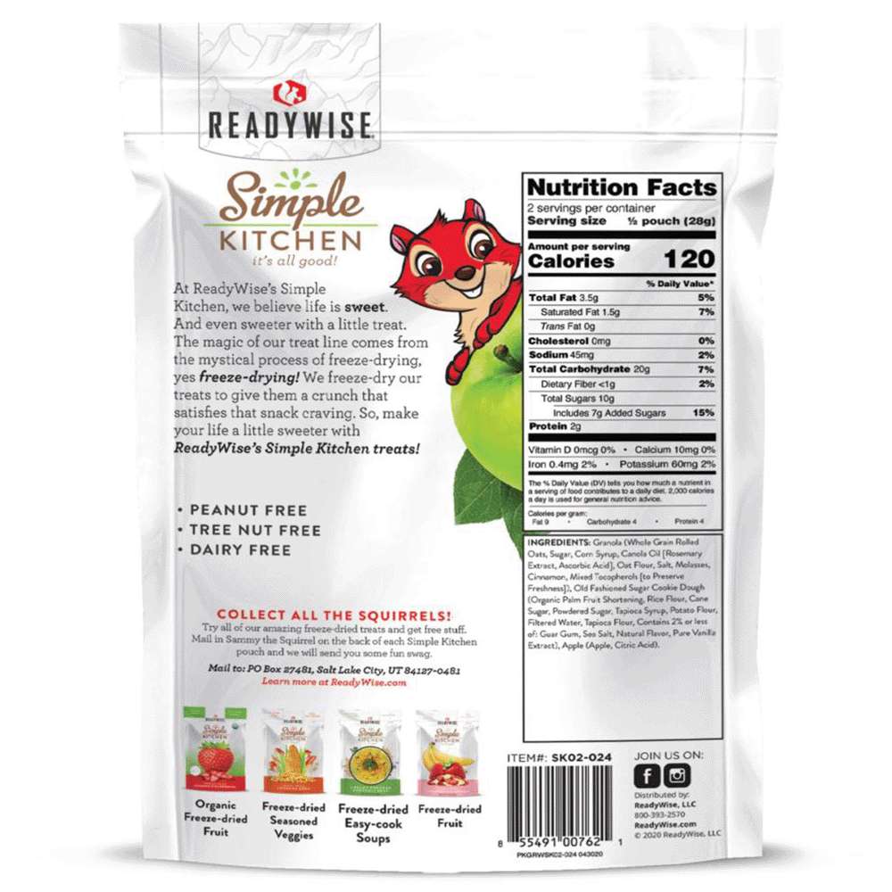 Simple Kitchen Freeze-Dried Old Fashioned Apple Crisp Single Pouch, , large