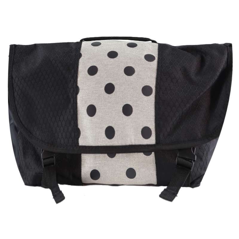 Black Polka Dot Called to Serve Messenger Bag, , large image number 0