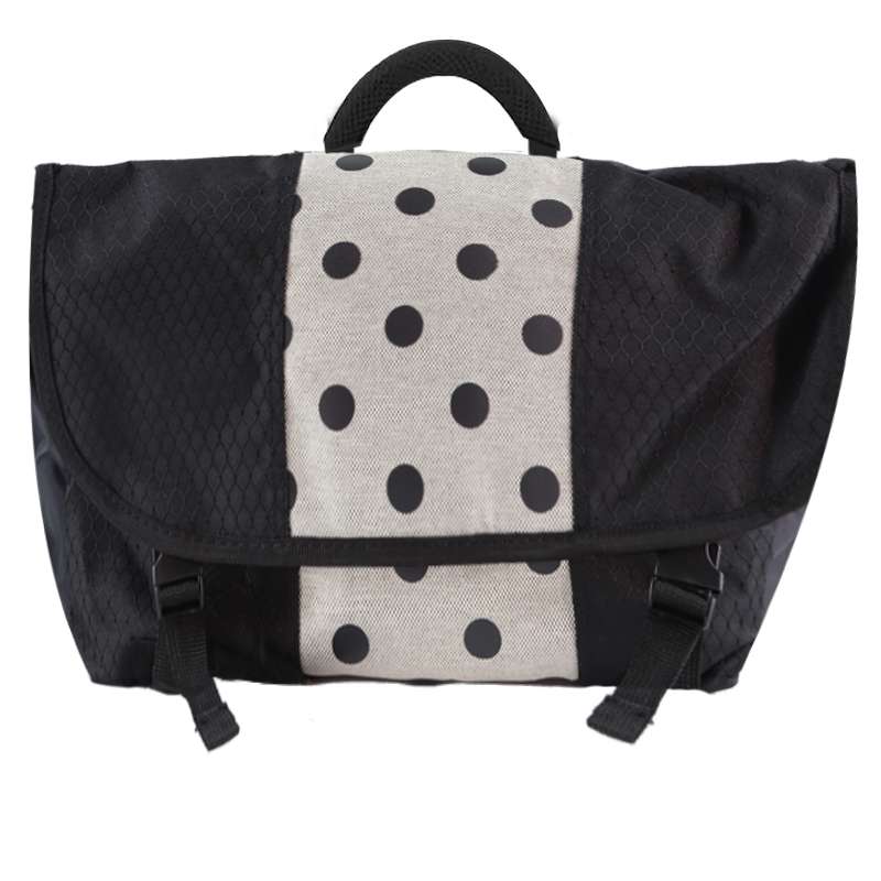 Black Polka Dot Called to Serve Messenger Bag, , large image number 4