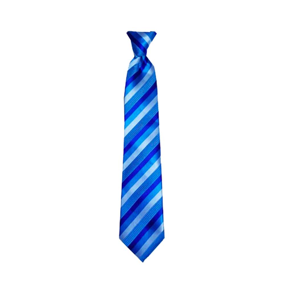 Boys' Blue/Blue Stripe Zipper Necktie