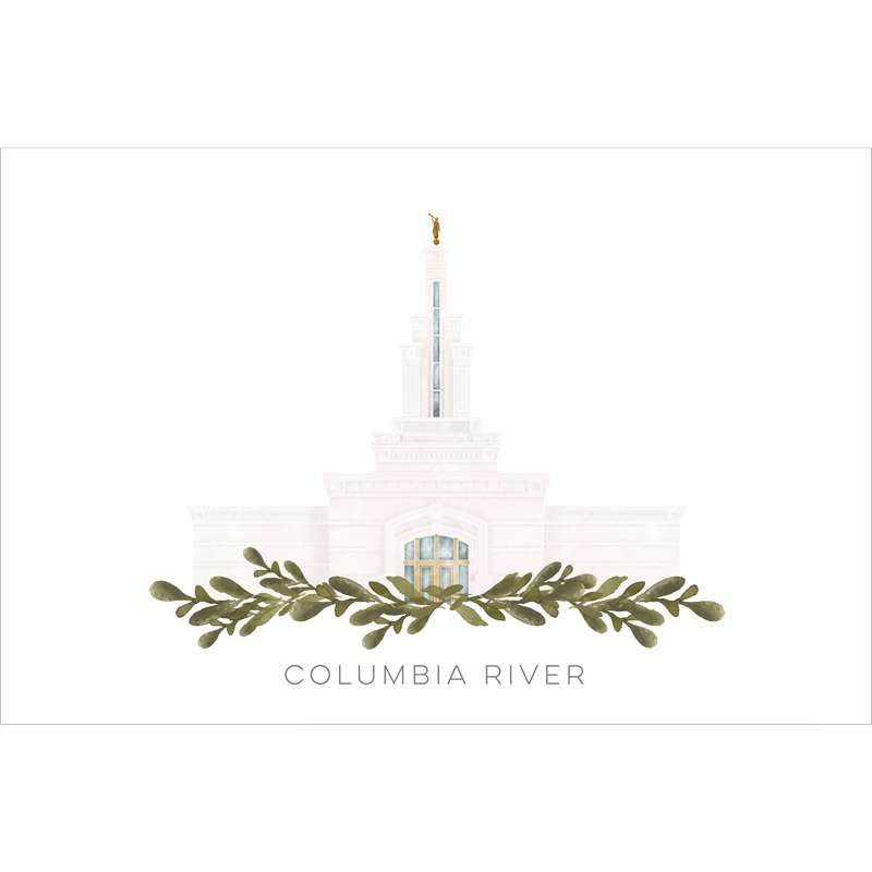 Columbia River Washington Temple (18x22 Framed Paper Print), , large image number 2