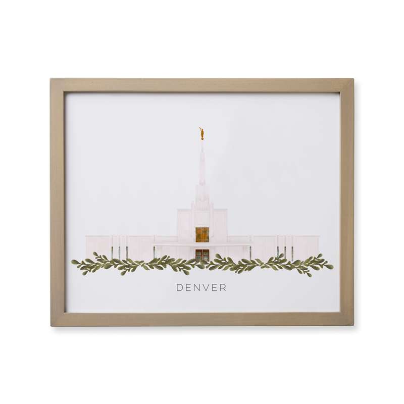 Denver Colorado Temple (18x22 Framed Paper Print)