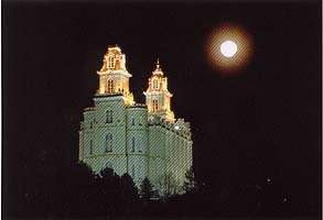 Manti Temple Night - 3x4 Print