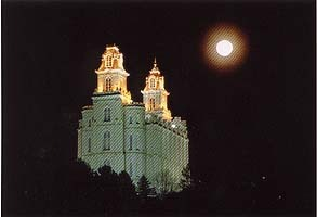 Manti Temple Night 3x4 Print, , large image number 0