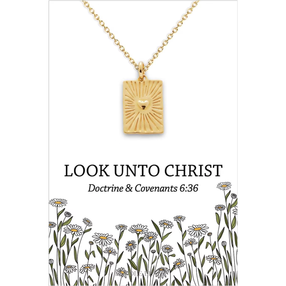 Look unto Christ 2025 Youth Theme Heartburst Necklace, , large
