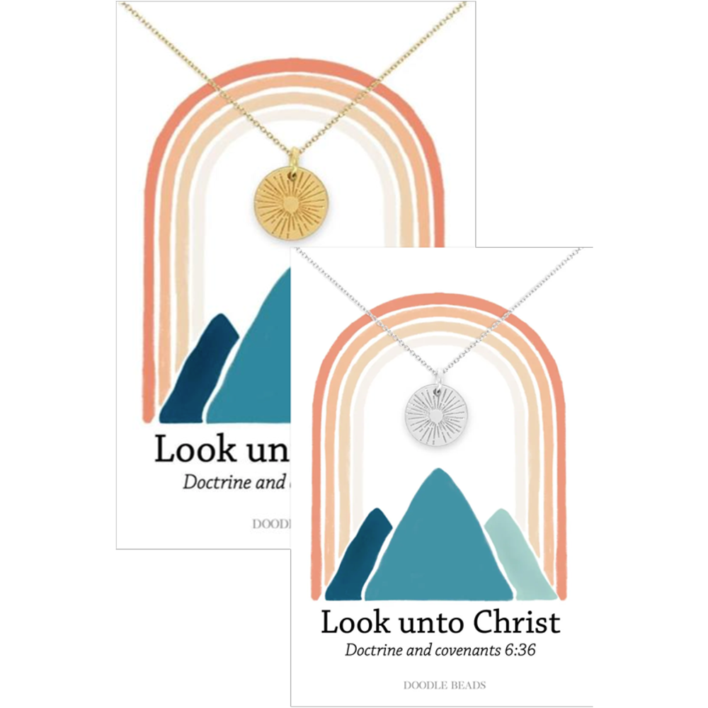 Look unto Christ 2025 Youth Theme Heartburst Necklace,  Look unto Christ 2025 Youth Theme Heartburst Necklace