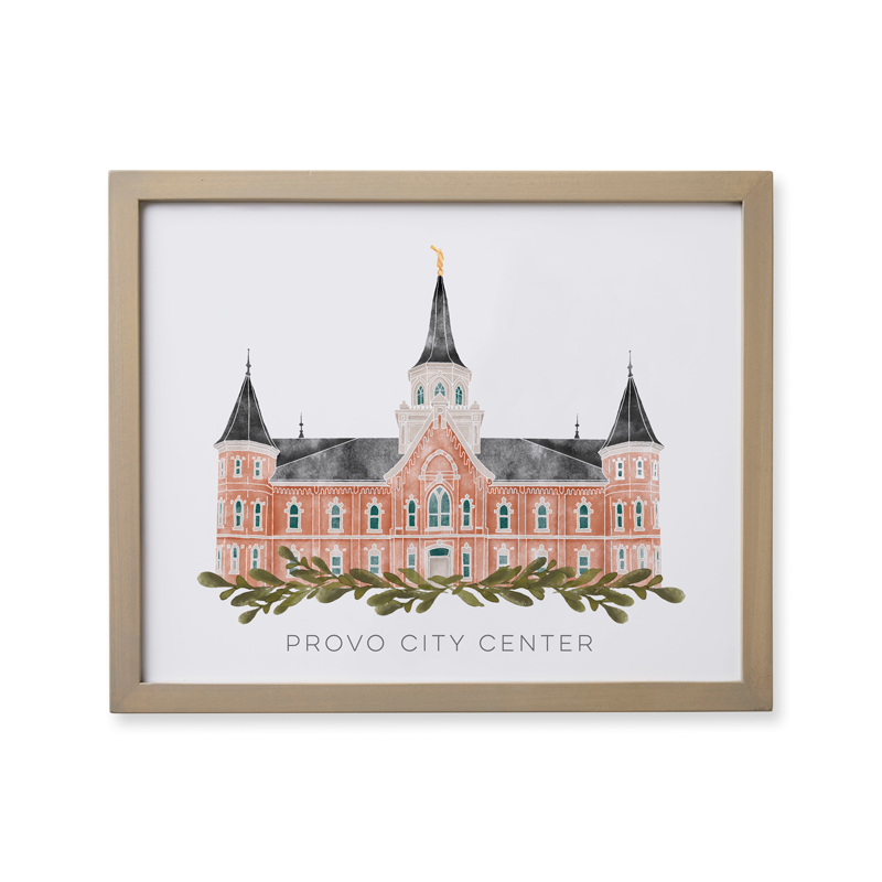 Provo City Center Utah Temple (18x22 Framed Paper Print)