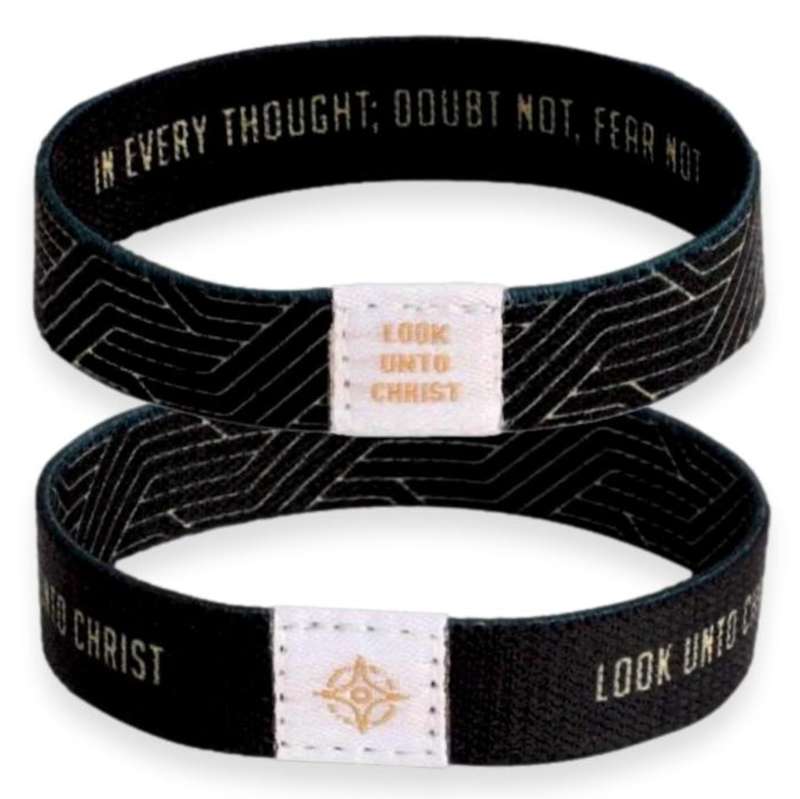 Look unto Christ 2025 Youth Theme Woven Wristband Black, , large image number 2