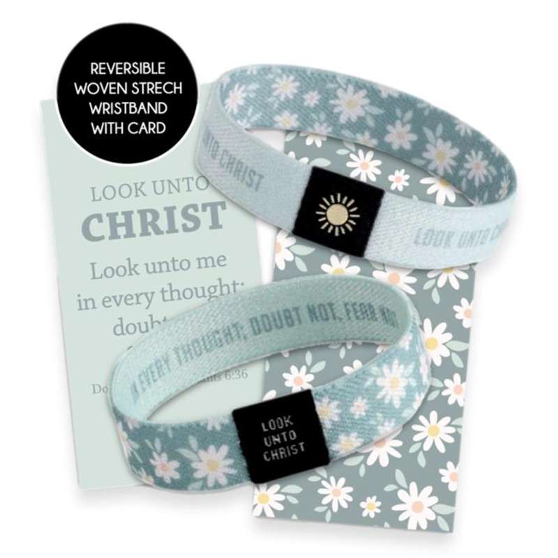 Look unto Christ 2025 Youth Theme Woven Wristband Black, , large image number 7