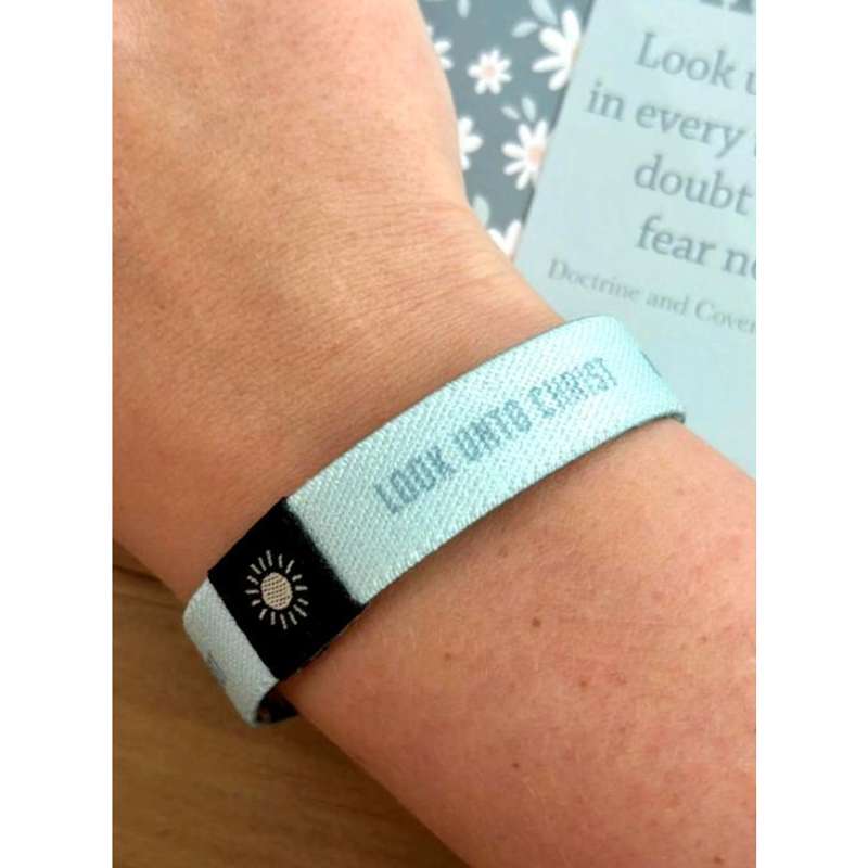 Look unto Christ 2025 Youth Theme Woven Wristband Black, , large image number 4