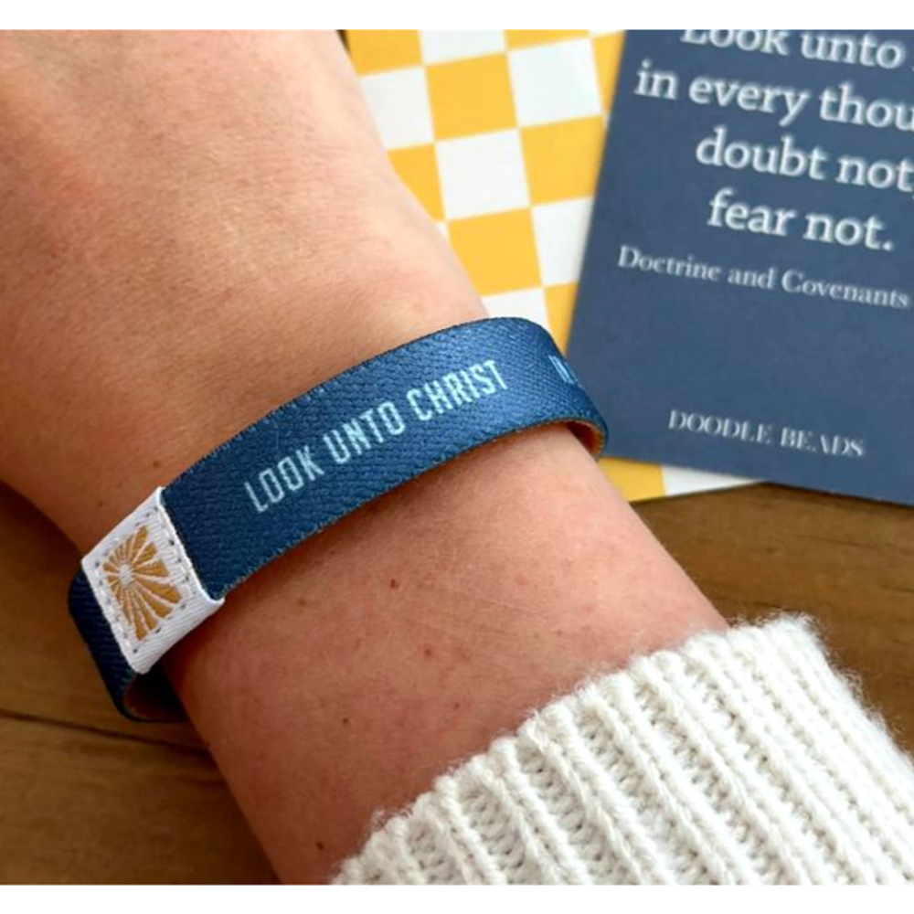 Look unto Christ 2025 Youth Theme Reversible Woven Wristband, , large image number 5