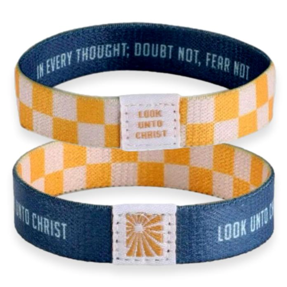 Look unto Christ 2025 Youth Theme Reversible Woven Wristband, , large