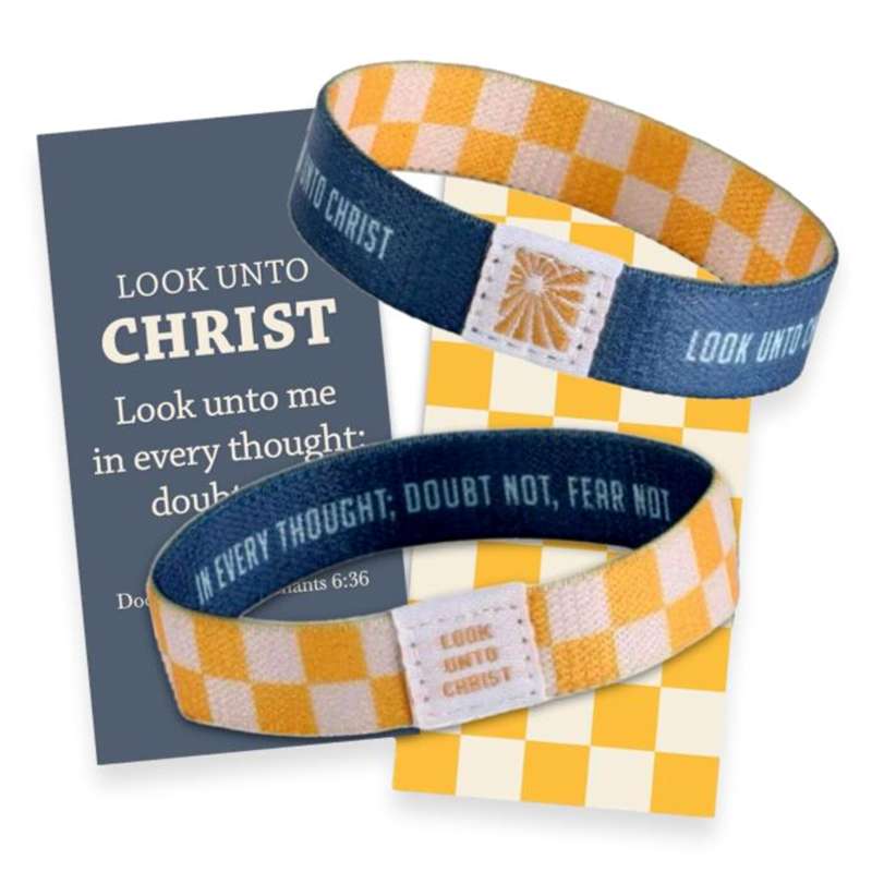 Look unto Christ 2025 Youth Theme Woven Wristband Black, , large image number 8