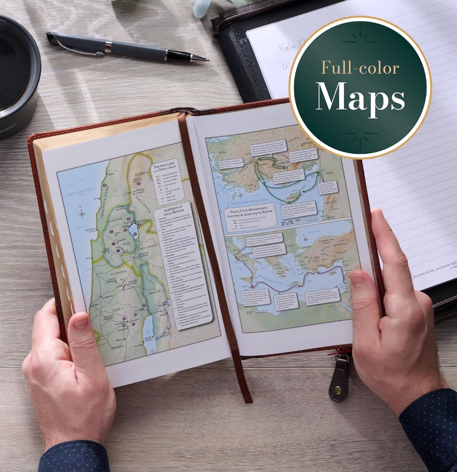 KJV Holy Bible, Giant Print, Faux Leather, Dark Brown, , large image number 3