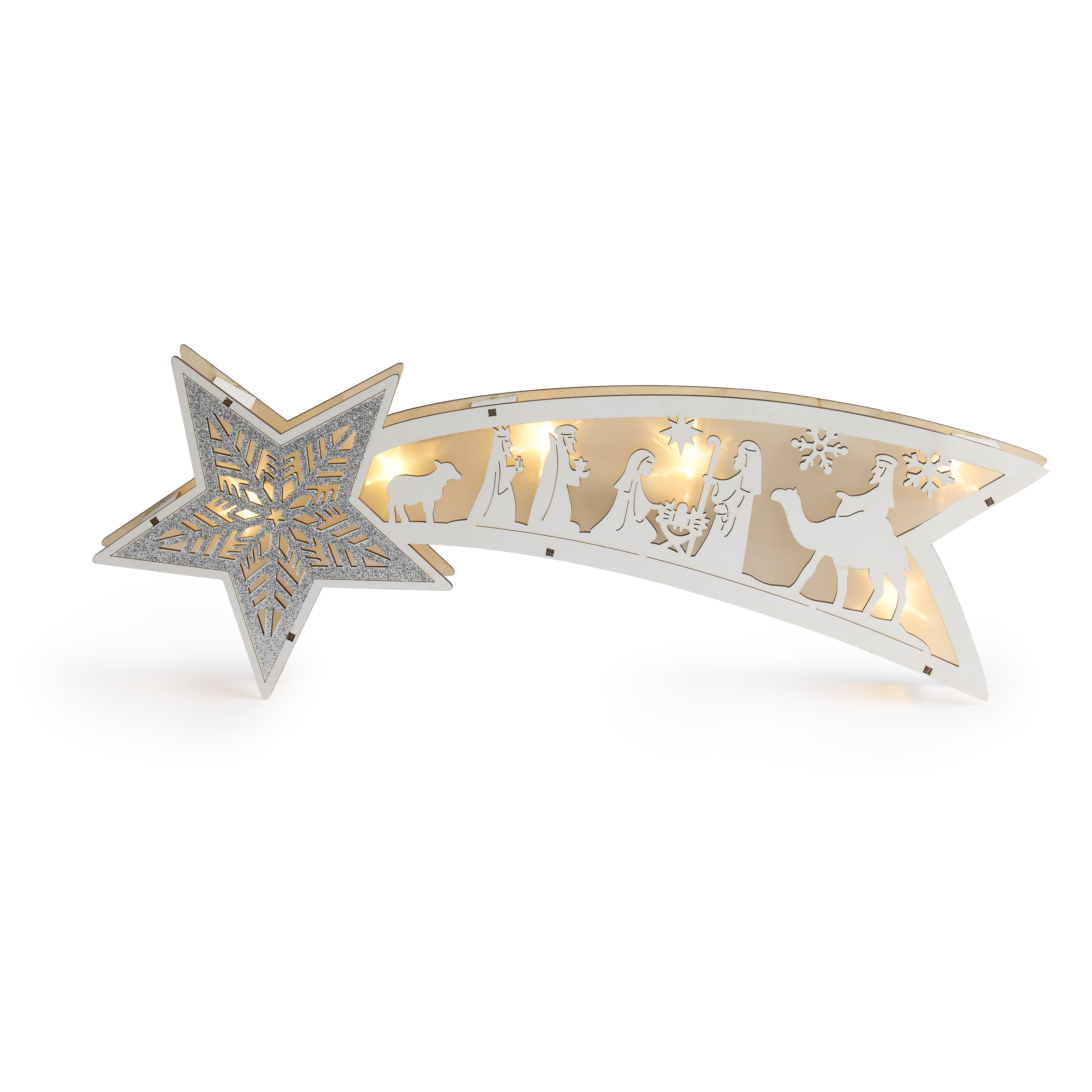 Light-up Holy Family Shooting Star LED Nativity