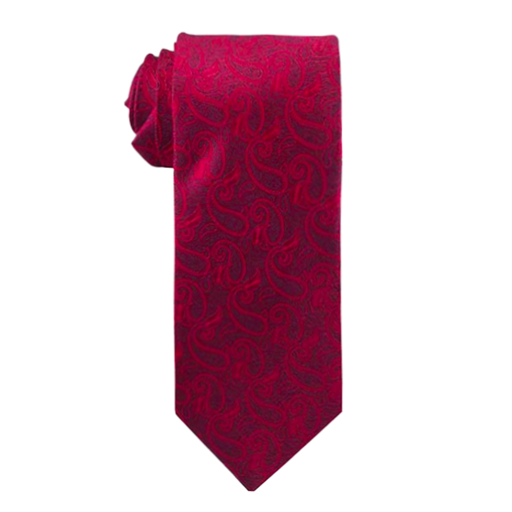 Men's Red Paisley Angel Moroni Necktie,  Men's Red Paisley Angel Moroni Necktie