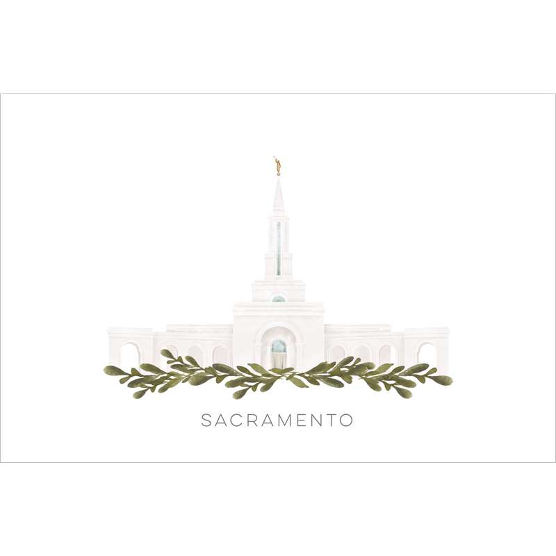 Sacramento California Temple (18x22 Framed Paper Print)