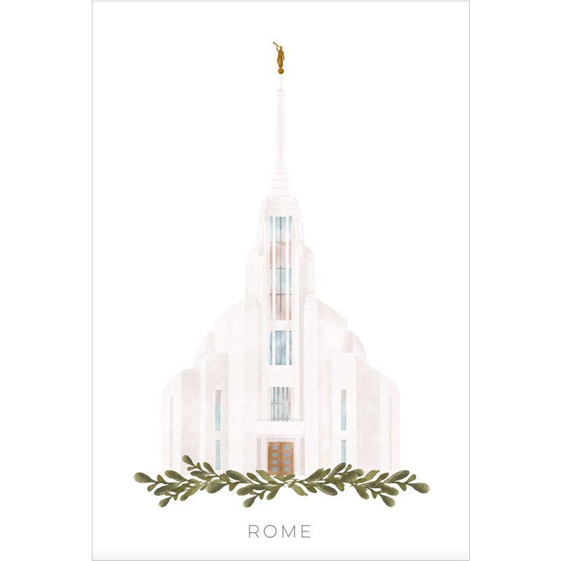 Rome Italy Temple (18x22 Framed Paper Print)