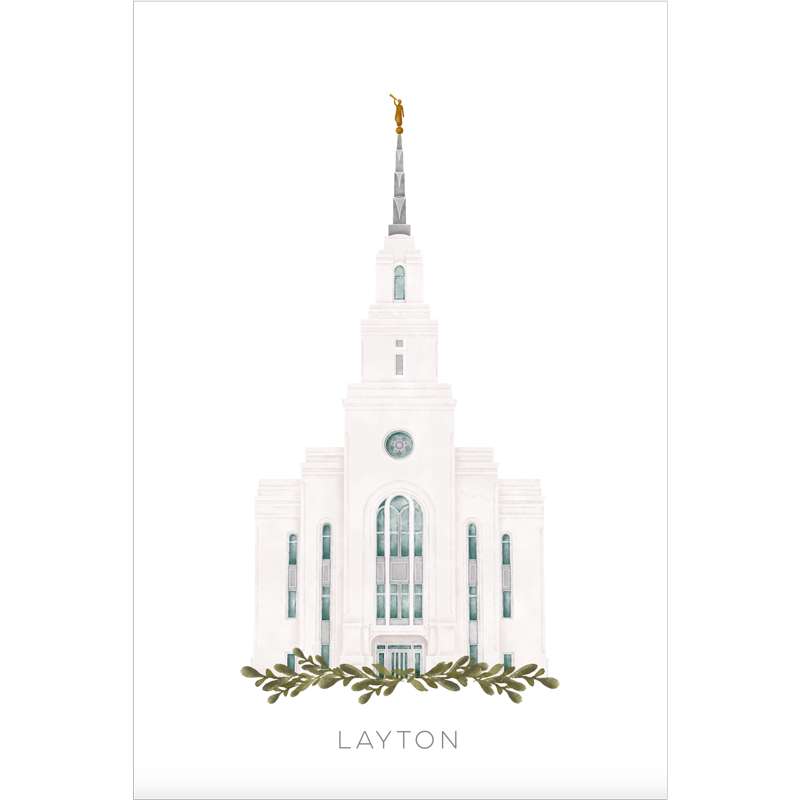 Layton Utah Temple (18x22 Framed Paper Print)