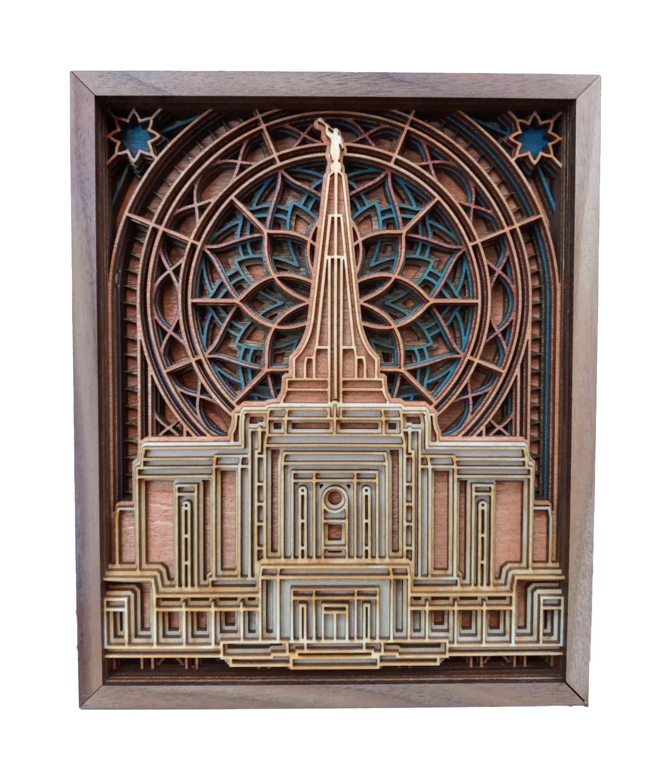 Gilbert Arizona Temple Layered Wood Plaque