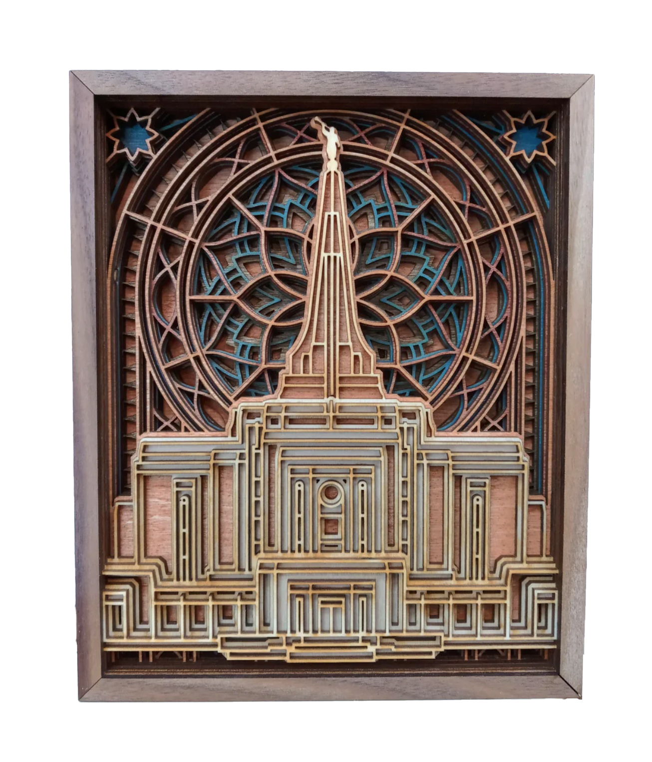 Gilbert Arizona Temple Layered Wood Plaque