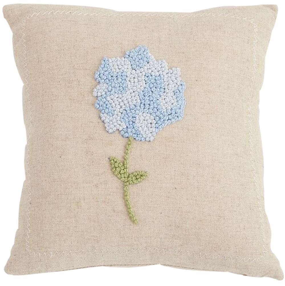 French Knot Hydrangea Pillow (9.5 x 9.5)