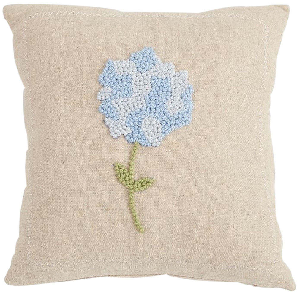French Knot Hydrangea Pillow (9.5 x 9.5), , large image number 0