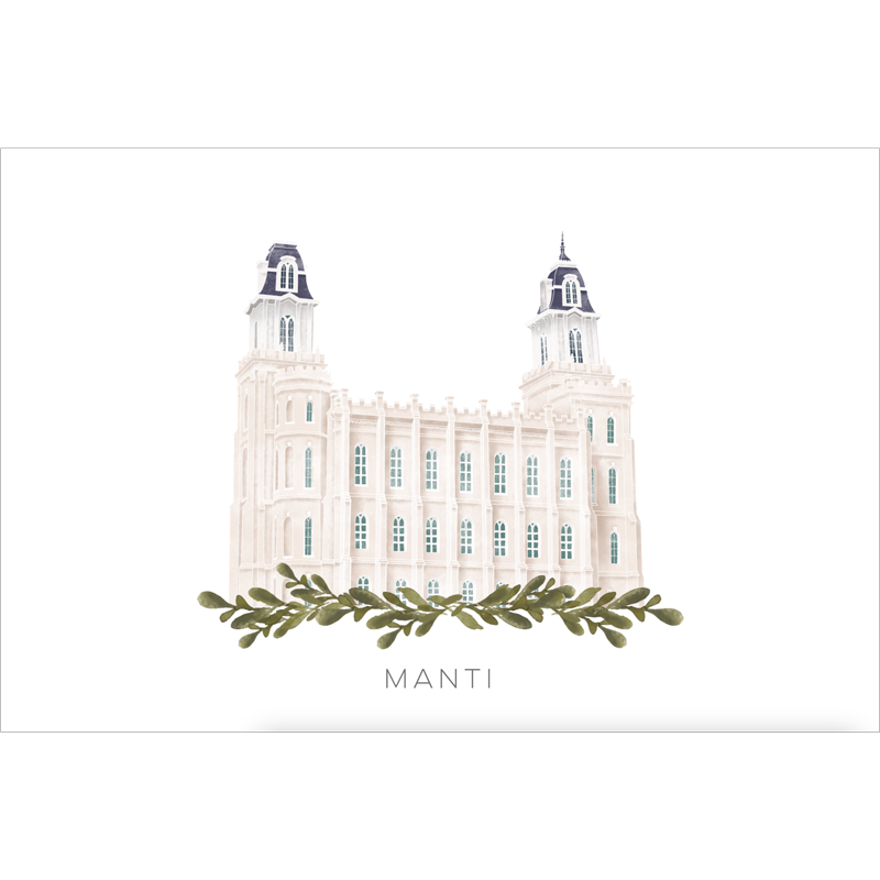 Manti Utah Temple (18x22 Framed Paper Print), , large image number 2