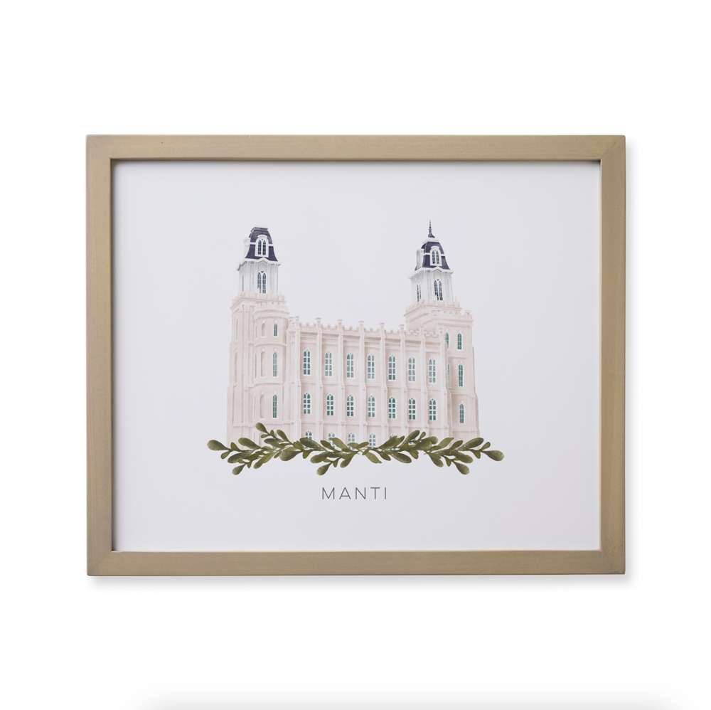 Manti Utah Temple (18x22 Framed Paper Print), , large image number 0