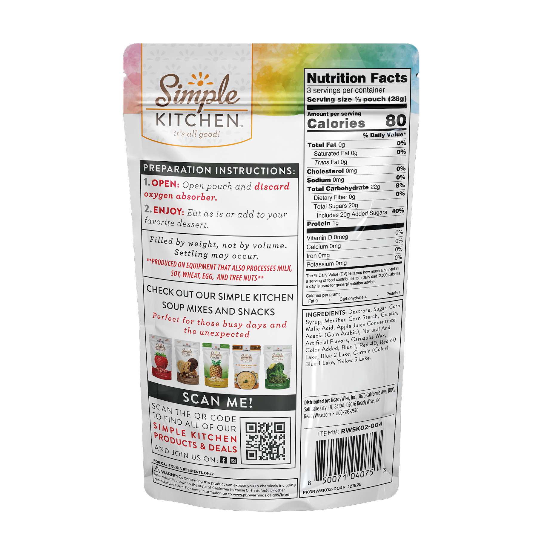 Simple Kitchen Cosmic Asteroids (Freeze-Dried Gummy Clusters) Single Pouch, , large image number 2