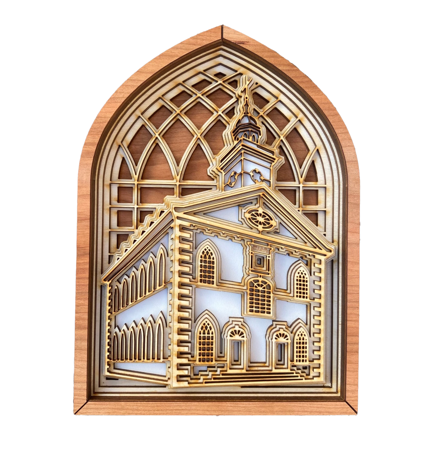 Kirtland Ohio Temple Layered Wood Plaque