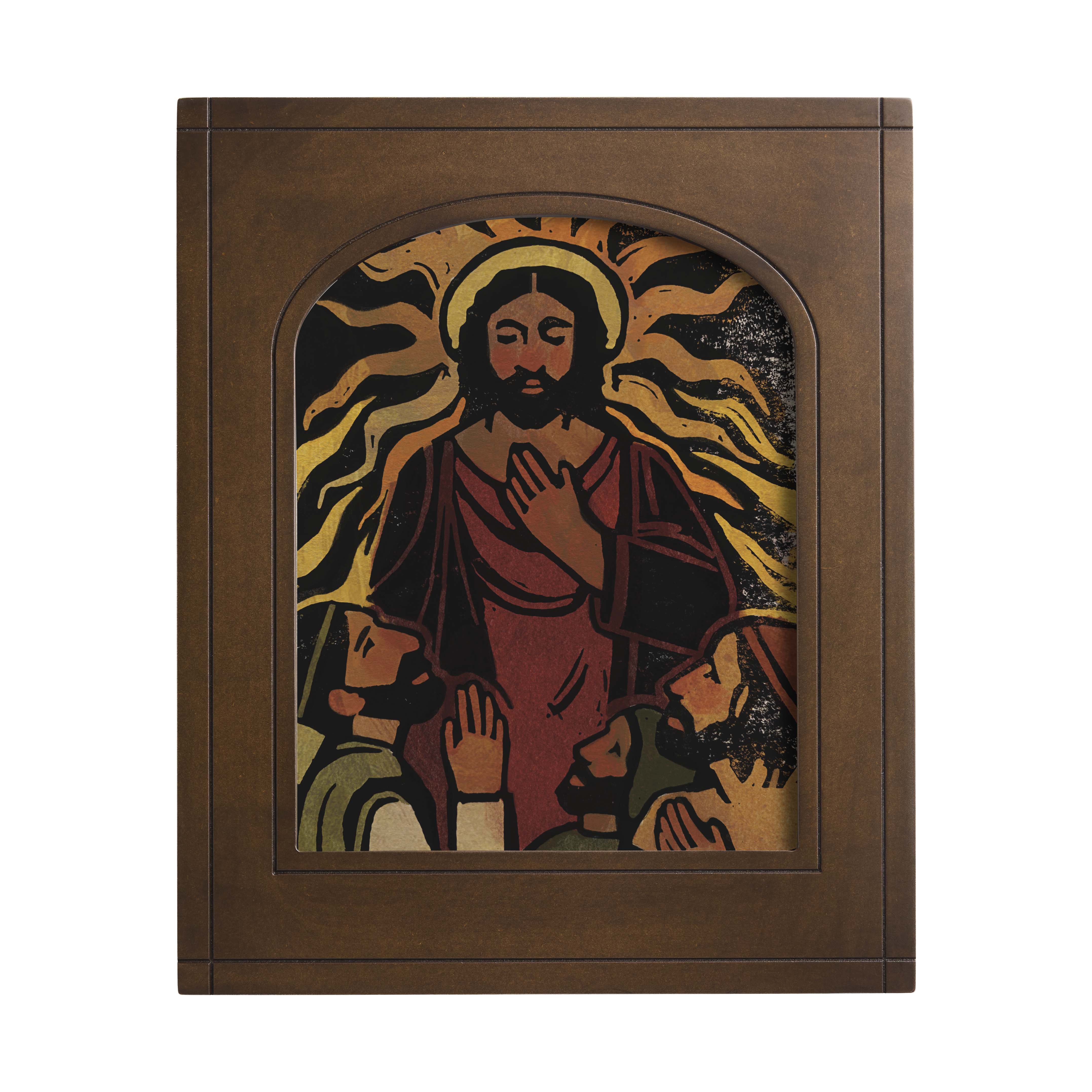 Transfiguration (11x13 Brown Arched Framed Paper Print) - HAWKES