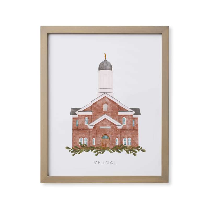 Vernal Utah Temple (18x22 Framed Paper Print)