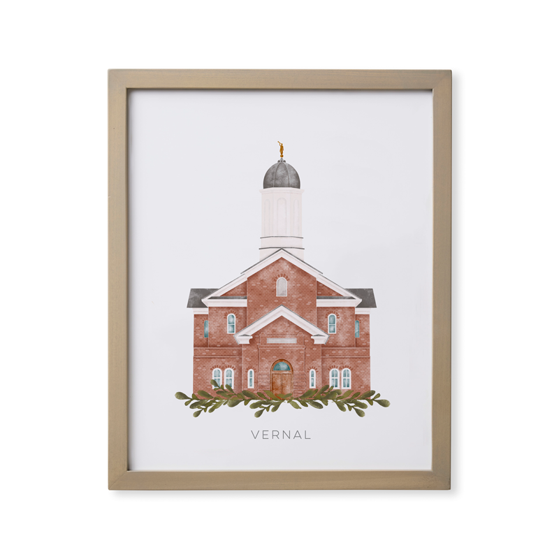 Vernal Utah Temple (18x22 Framed Paper Print)