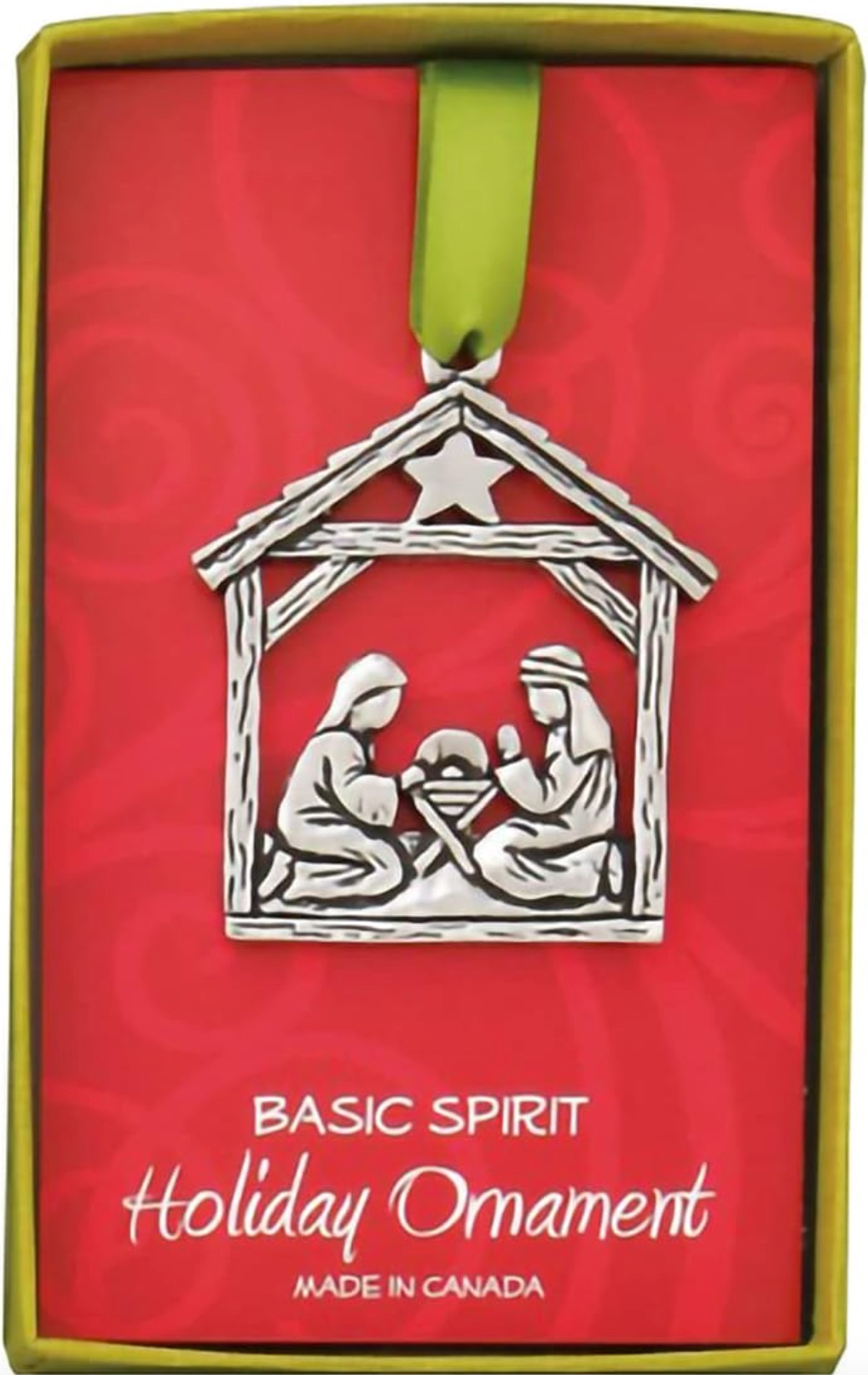 Holy Family Pewter Nativity Ornament 