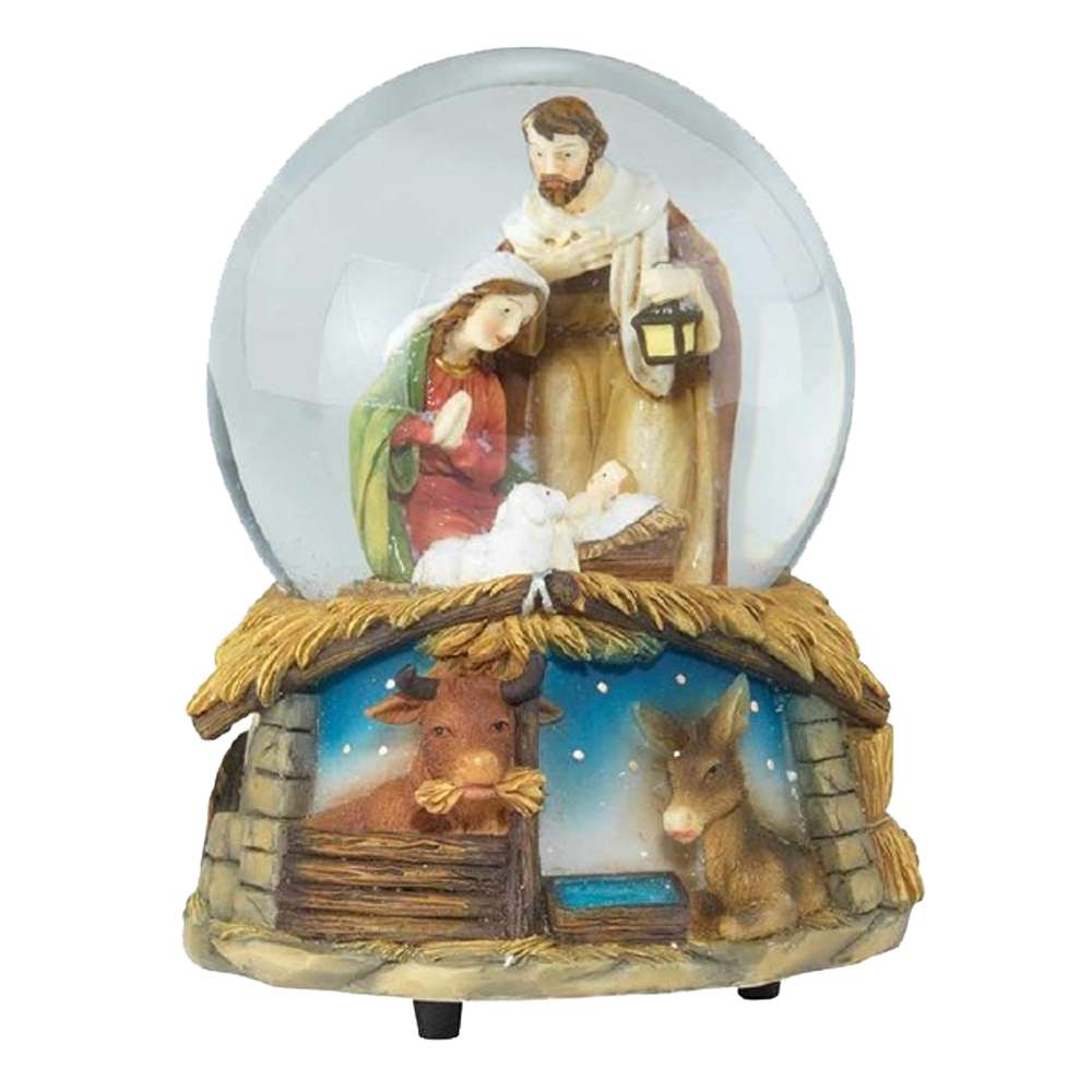 Manger Animals Nativity Water Globe, , large image number 0