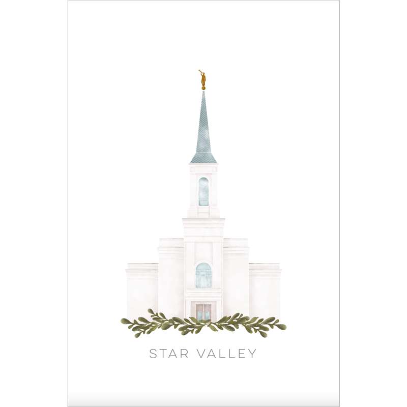 Star Valley Wyoming Temple (18x22 Framed Paper Print), , large image number 0