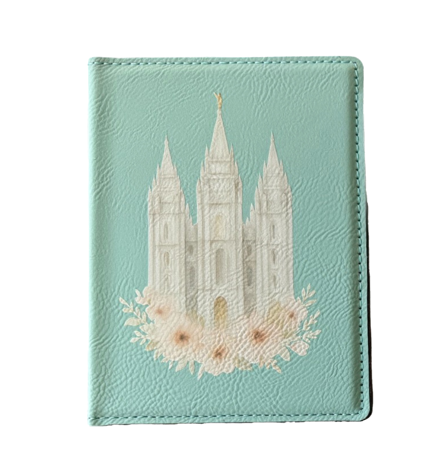 Salt Lake Temple Floral Leather Recommend Holder