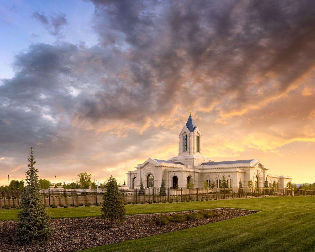 Fort Collins Temple, Sunset Print