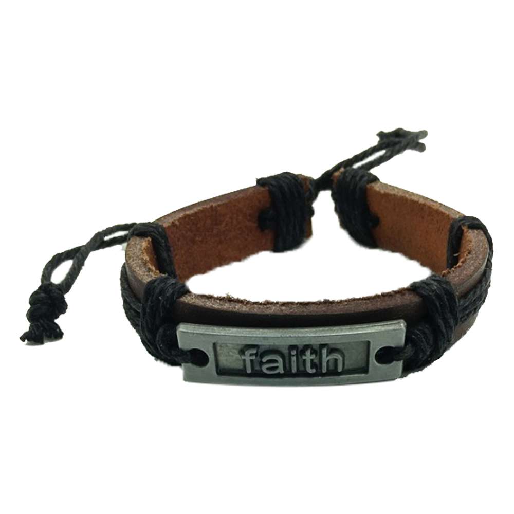 Faith Leather Bracelet, , large image number 0