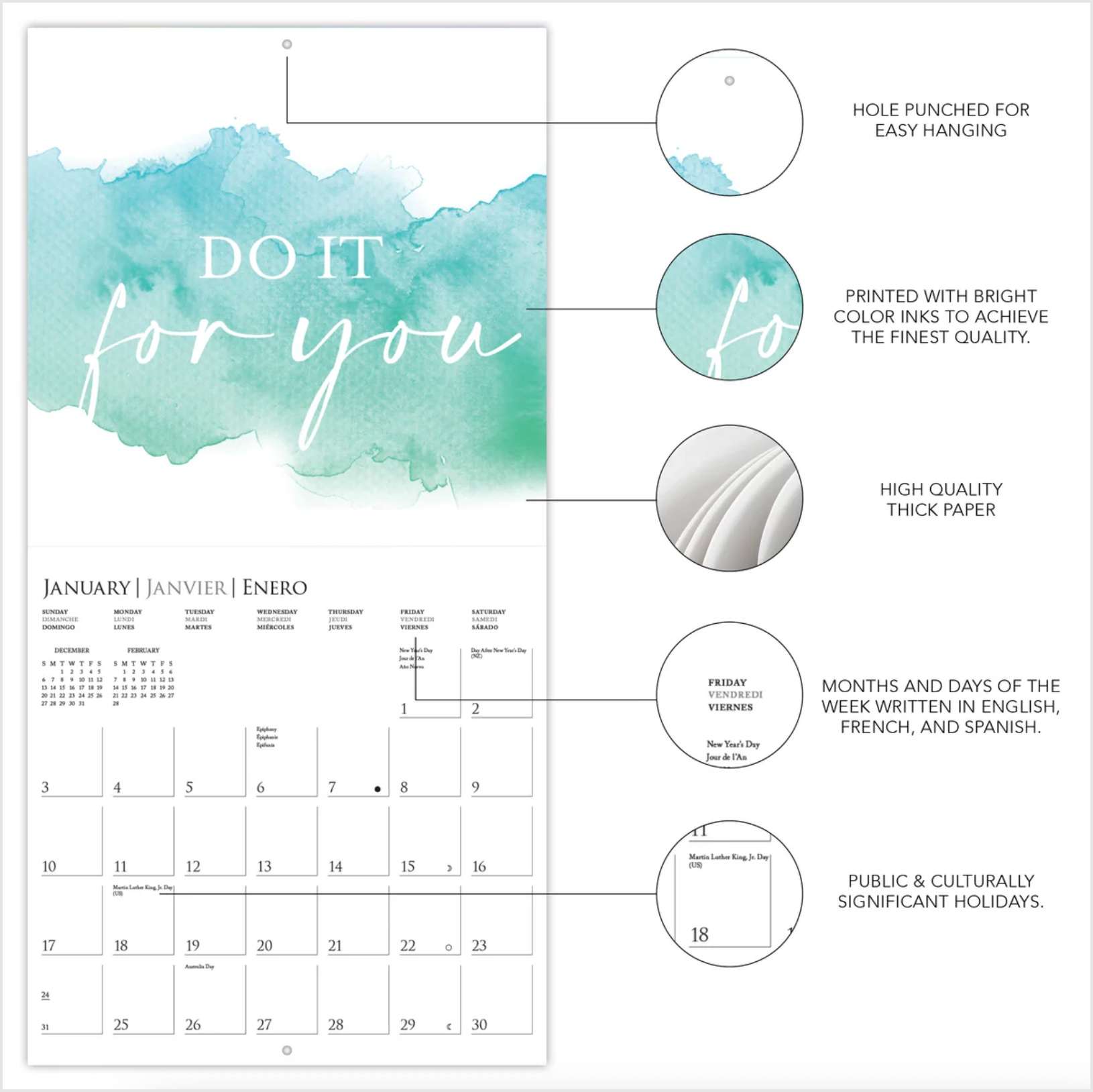 2027 Best Day Ever Mini Wall Calendar, , large