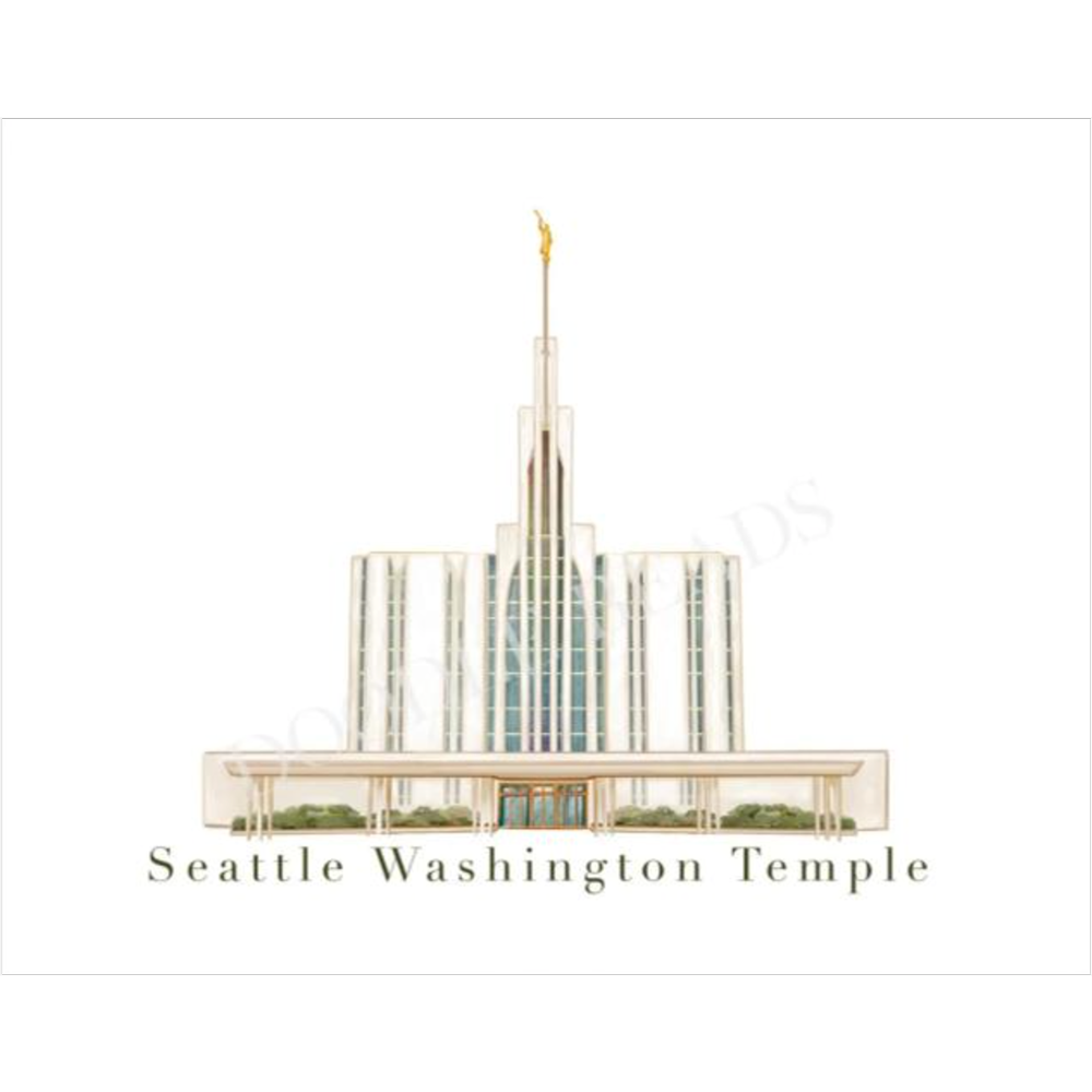 PRINT 5X7 SEATTLE TEMPLE, , large image number 0