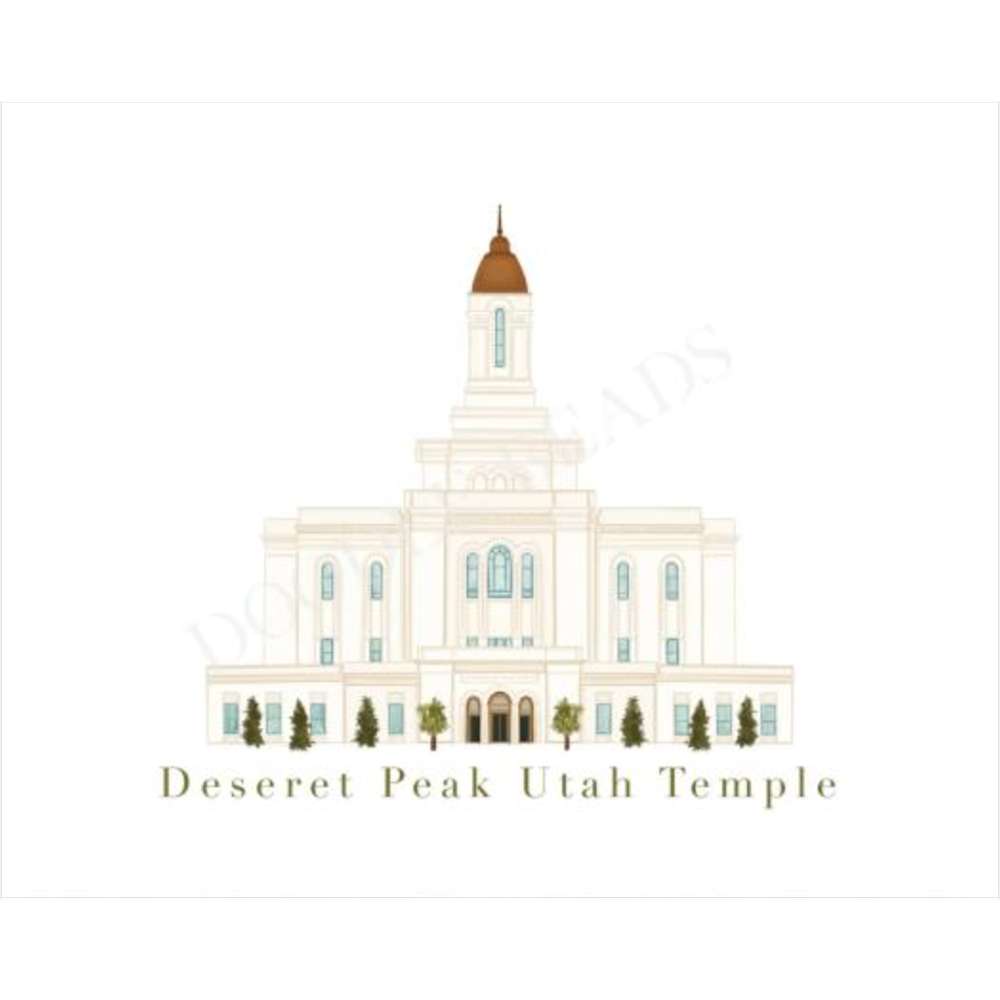 Deseret Peak Utah Temple Print