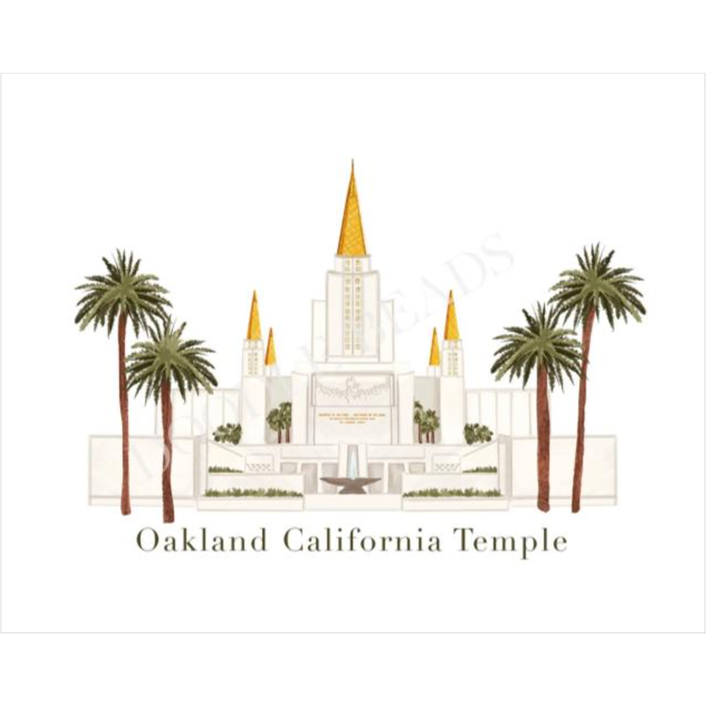 Oakland California Temple Print
