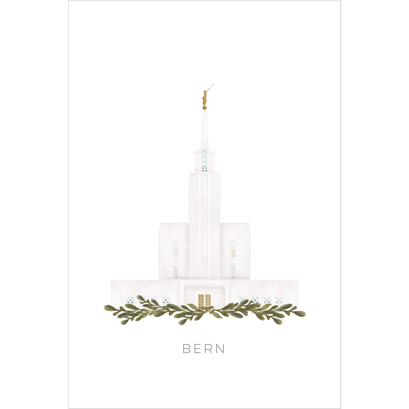 Bern Switzerland Temple (13x16 Framed Paper Print)
