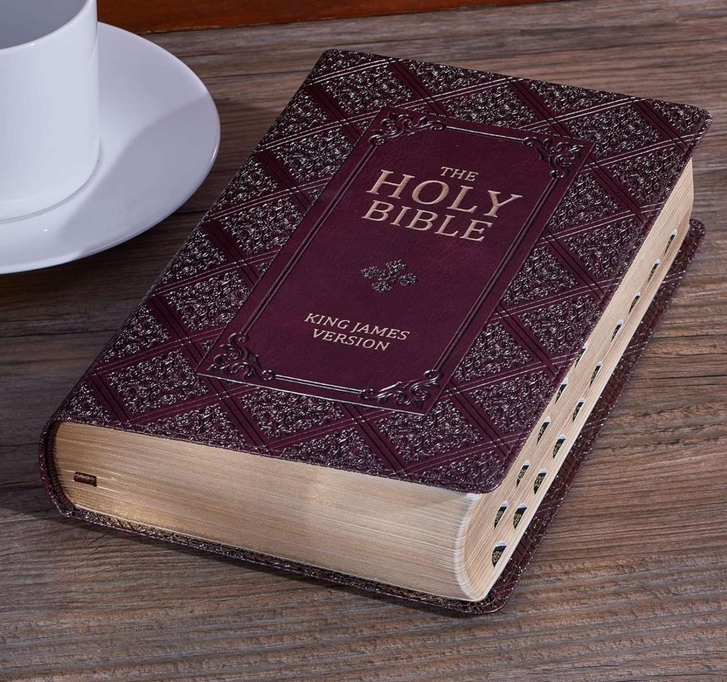 KJV Holy Bible, Giant Print, Faux Leather, Dark Brown, , large image number 5