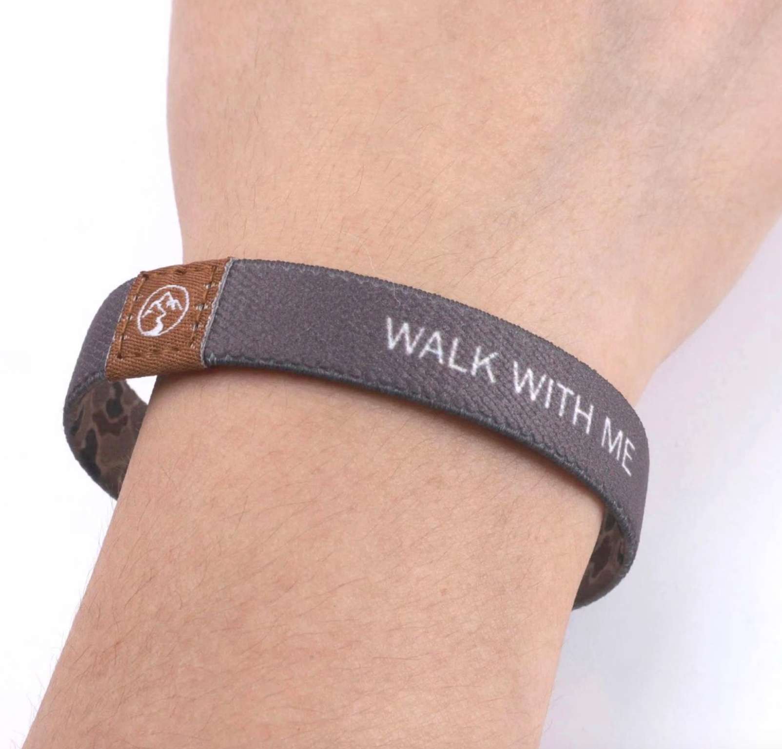2026 Youth Theme Walk with Me Woven Camo Reversible Wristband, , large