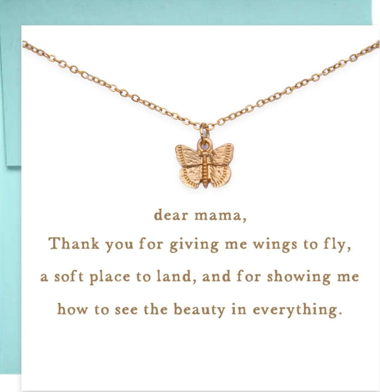 Dear Mama Wings to Fly Butterfly Necklace